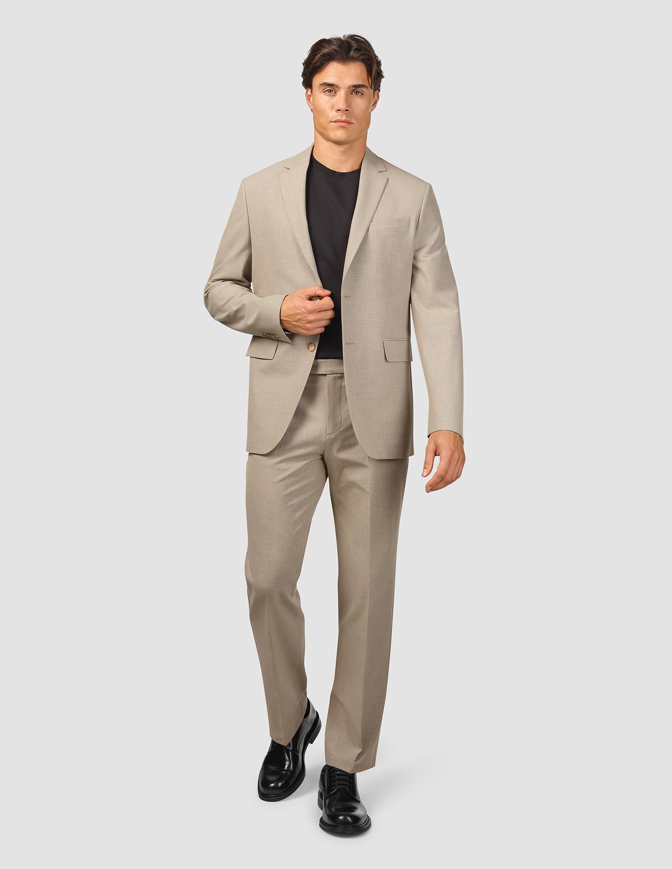 Essential Suit Pants Relaxed Fit Beige Melange